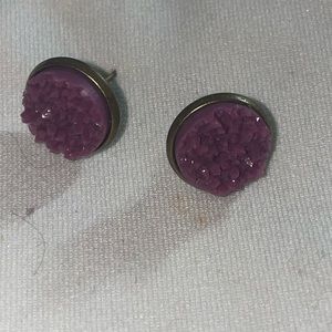 Hypoallergenic druzy earrings